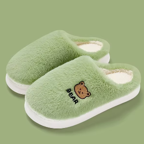 Pantufla oso verde